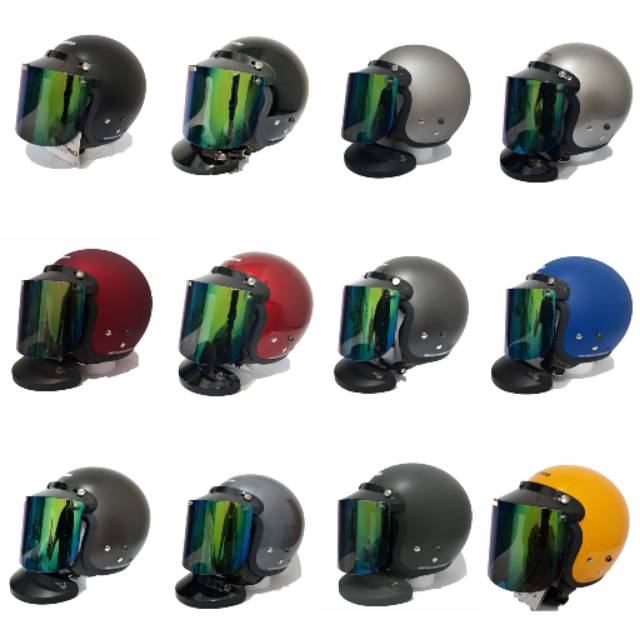 Helm Cargloss CFM Flat Visor Pelangi