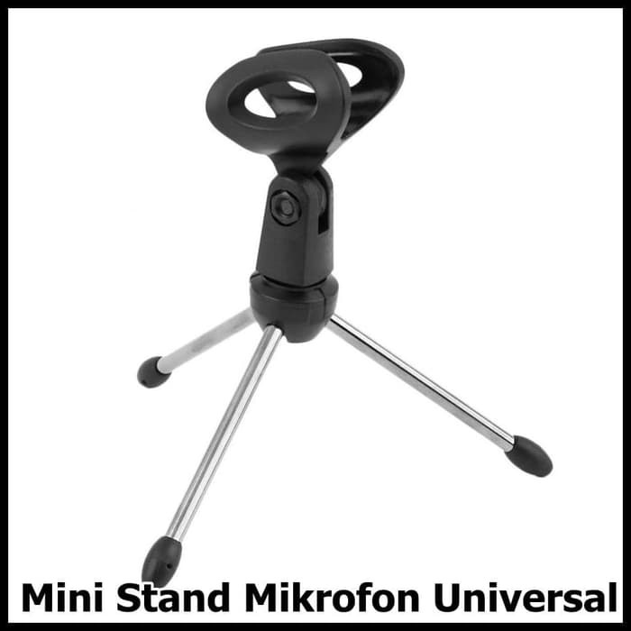 Mini Stand Mikrofon Mic Microphone Universal BC 08 Black