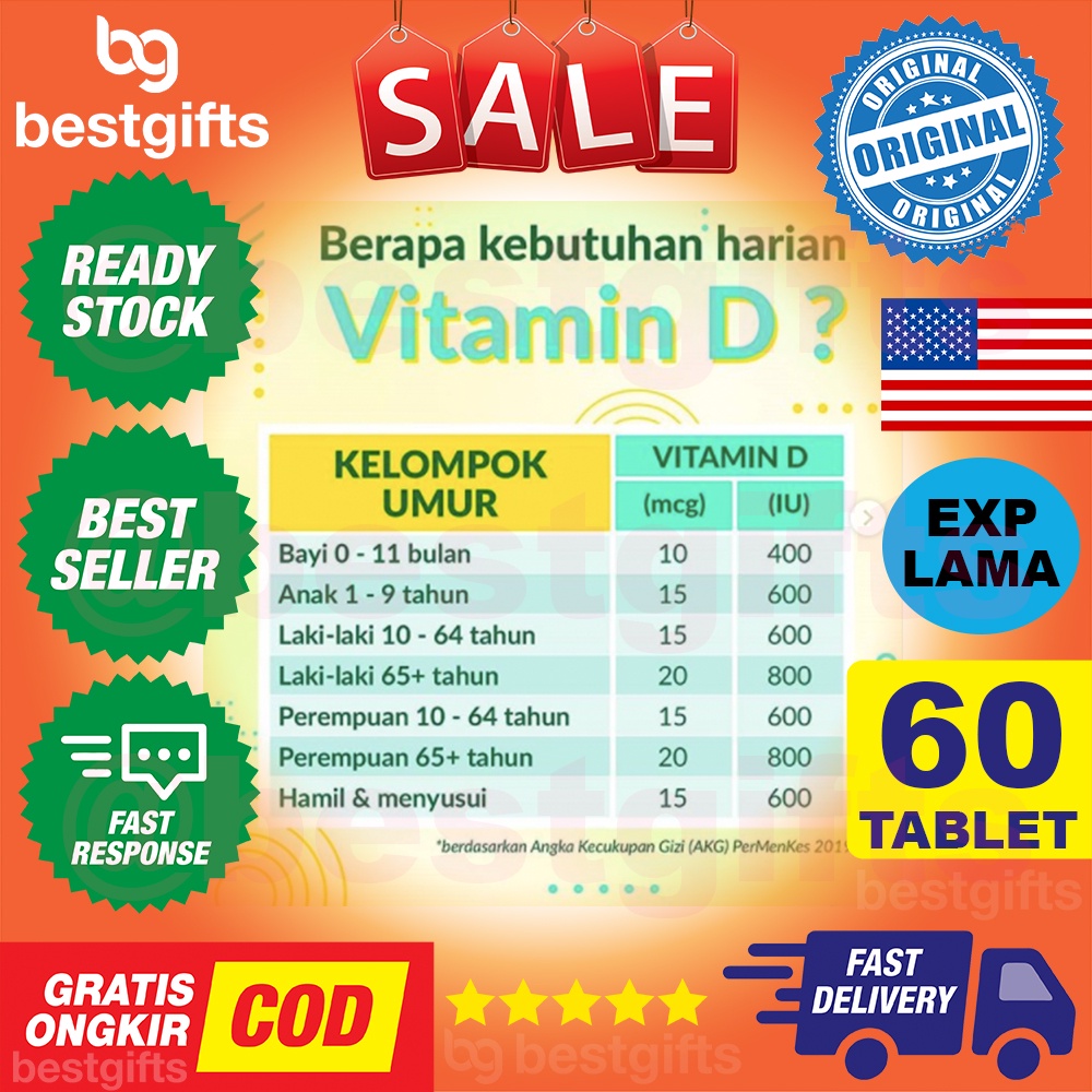 NUTRIMAX VITAMIN D3 1000 IU VIT D 1000IU IMUNITAS IMUN KEKEBALAN TUBUH NYERI SENDI TULANG 60 TABLET