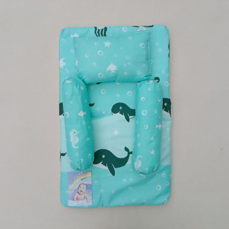 Kasur Kelambu Bayi Set Bantal Guling PREMIUM Kasur Bayi ORIGINAL / Kasur Lipat-Tanpa.kelambu