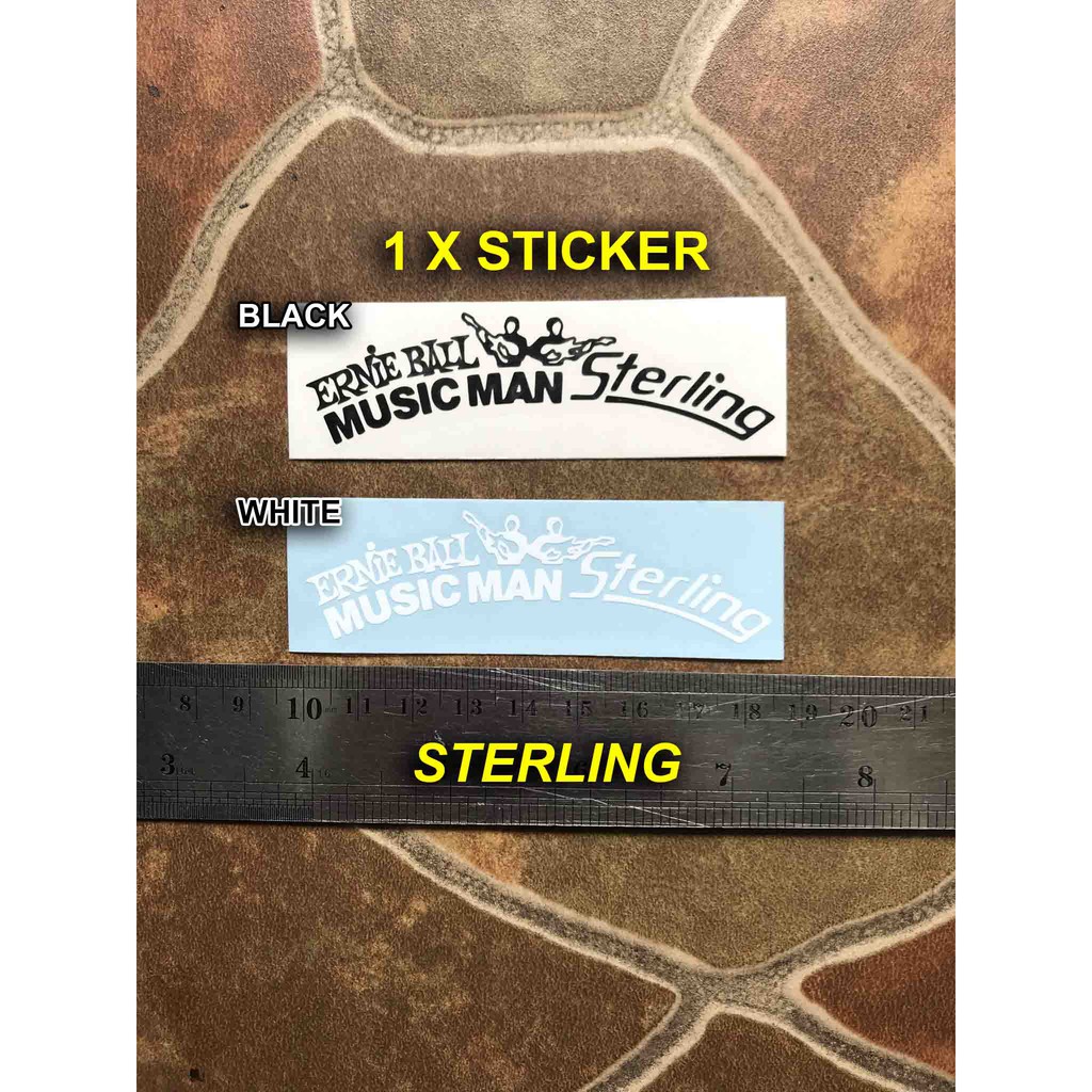 Sticker Tempel Sterling Bass Guitar Elektrik Sterling Ernie Ball Musicman Decal Cutting Headstock Gi