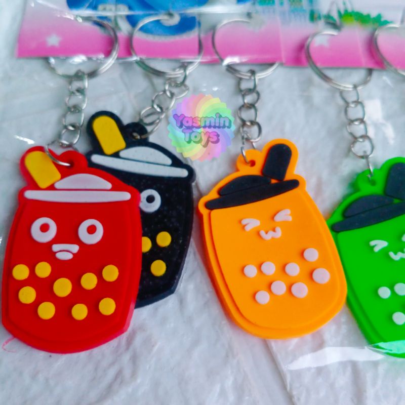 [TETMURAH] 12 pcs Gantungan kunci boba viral   / souvenir pernikahan termurah