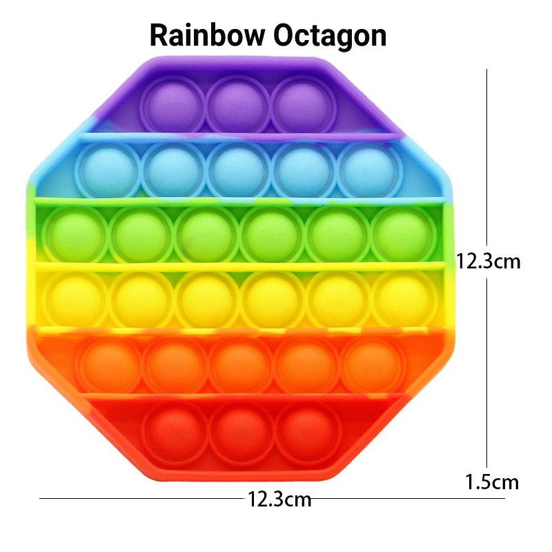 Mainan Popit Fidget Push it Pop it Mainan Trend Tiktok melatih sensor Motorik Anak-RB Octagon
