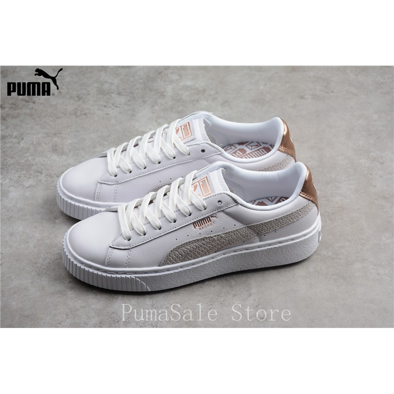 rihanna puma white and gold