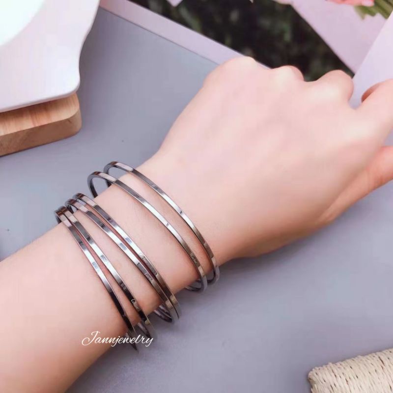 Gelang keroncong 100% titanium asli isi 6pcs