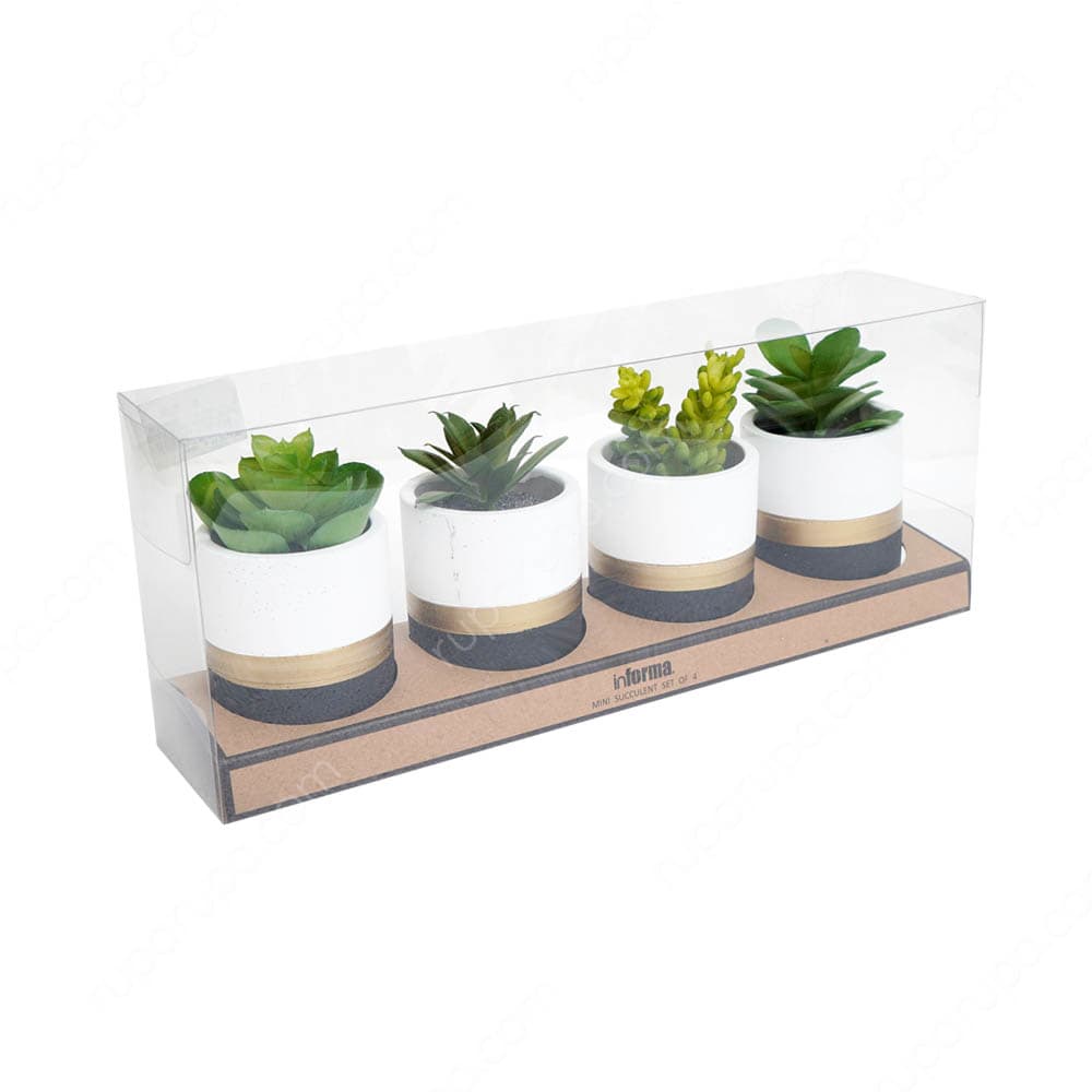 Informa Tanaman Artifisial 13 Cm Set 4 Pcs Sukulen Dengan Pot