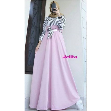 NISA SABYAN Gamis Modern Busana Muslim Wanita Terbaru AUDREY Ori LTS B9T2 Benhur MONALISA