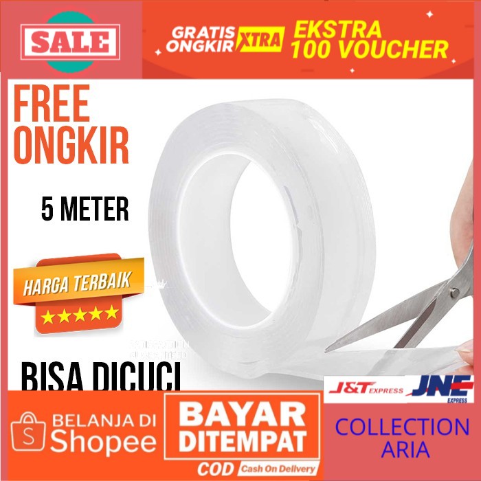 

DOBEL TIP PEREKAT BENING TANPA BEKAS WASHABLE DEKORASI RUMAH BISA DICUCI KUAT DOUBLE TAPE GANTUNGAN