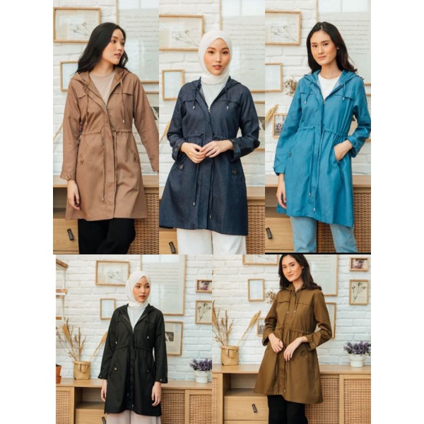 YURI LONG PARKA GEULIS ID PARKA DARKDENIM LIGHTDENIM BLACK ARMY XS S M L XL XXL