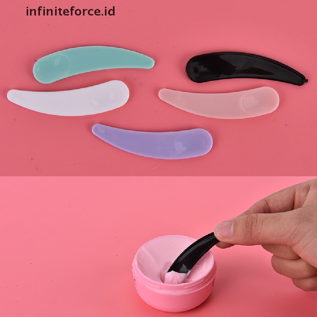 Infiniteforce.id 30Pcs / Set Sendok Spatula Masker Sekali Pakai Bahan Plastik Untuk Makeup / Kosmetik Wanita