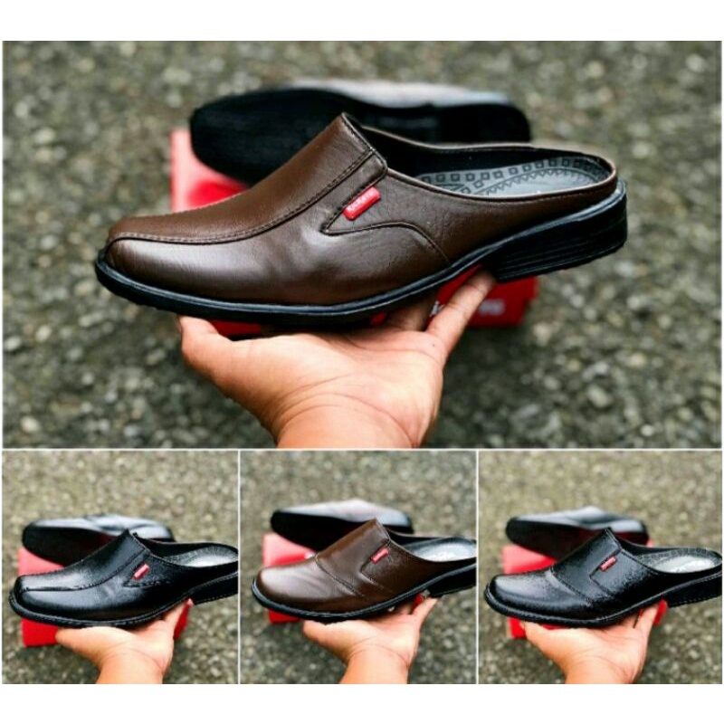 Sepatu Pansus Pria Model SLOP BUSTONG Kulit Asli Mocasin Slip On Pria
