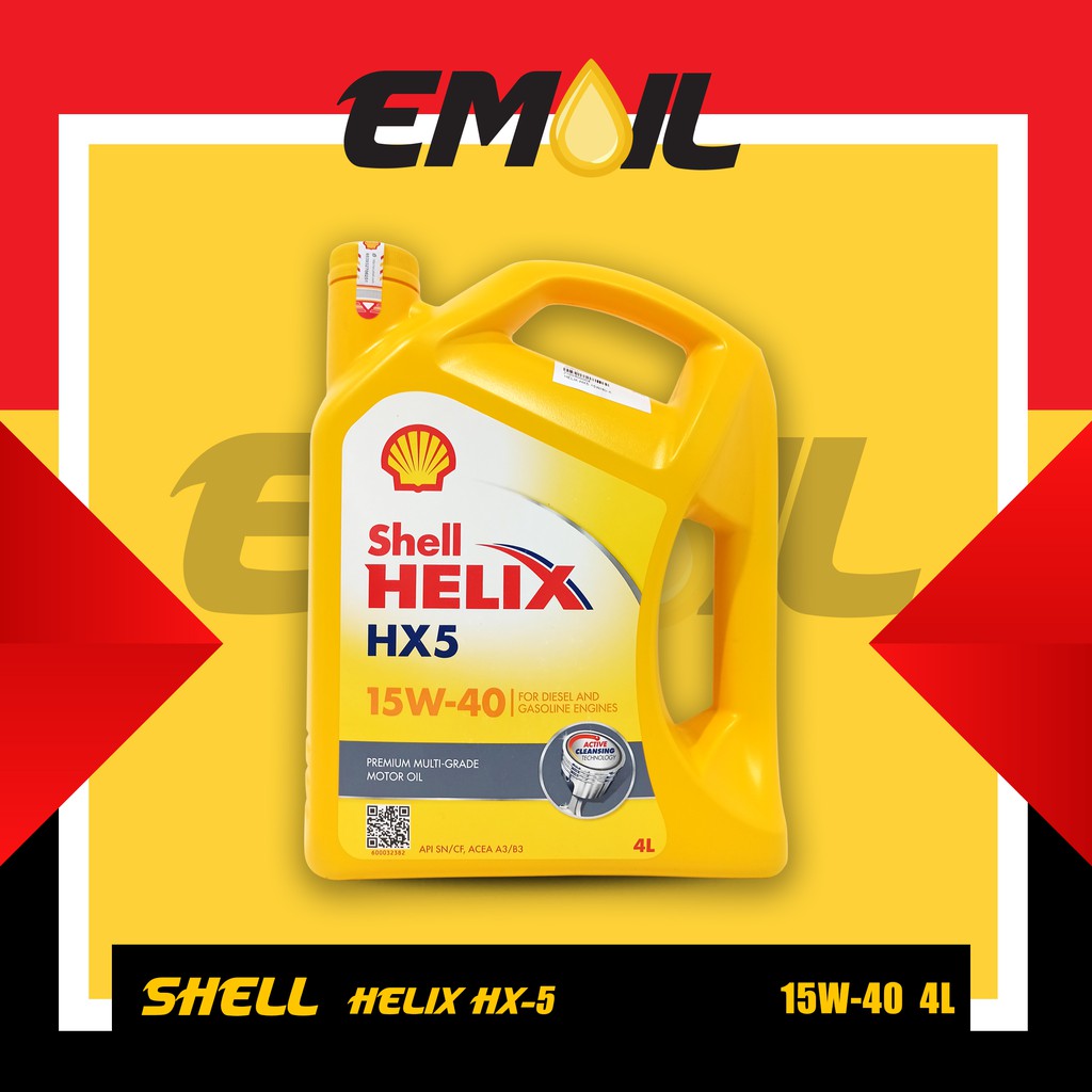 OLI SHELL HX5 15W-40 4 liter VERIFIED QR BARCODE