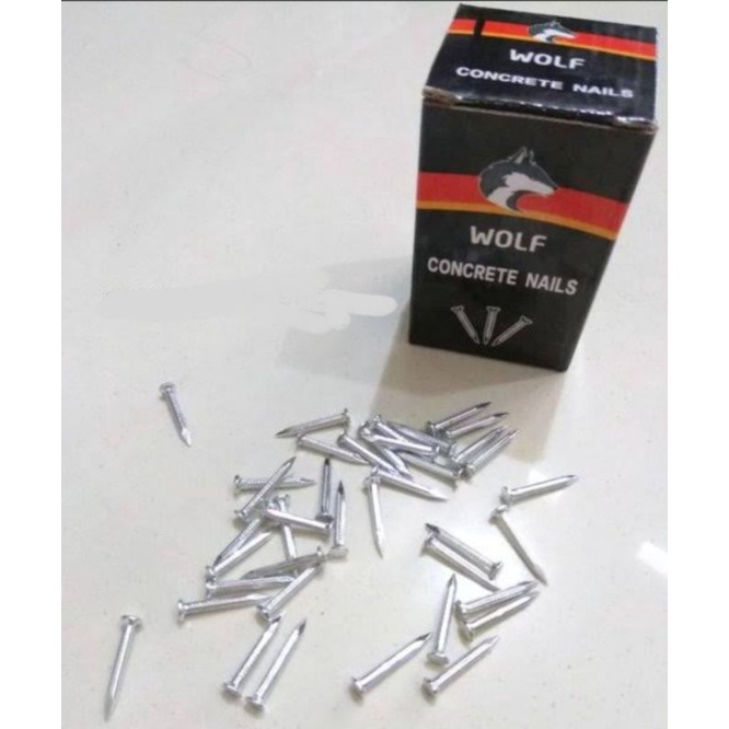 paku tembok beton baja putih silver wolf 1 1/4 inch