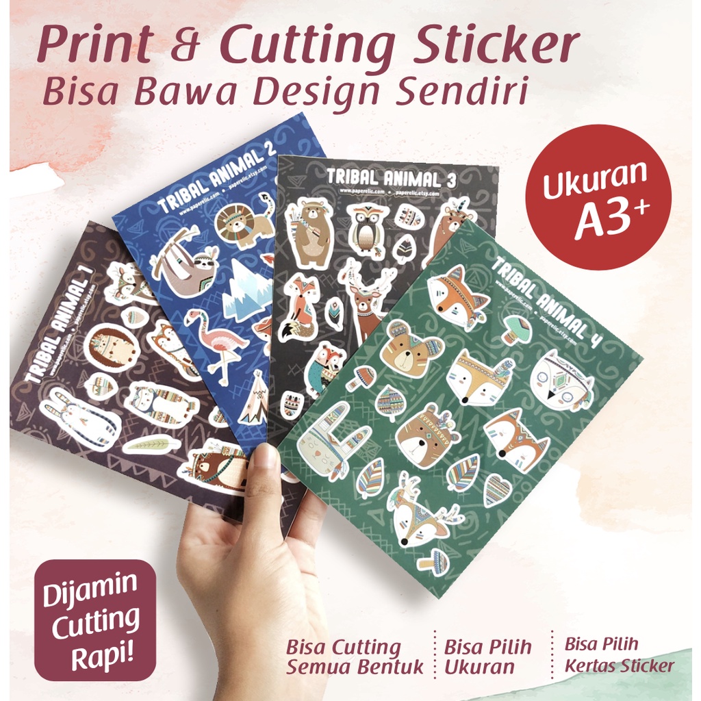 Jual Size A3 Cetak Sticker Cuttingcetak Sticker Bentuk Digital Printing Sticker Bontak 8464