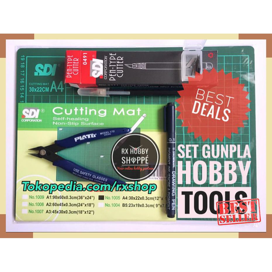 

Gunpla Hobby Tools set toolkit tang nipper plato pen cutter mat sdi