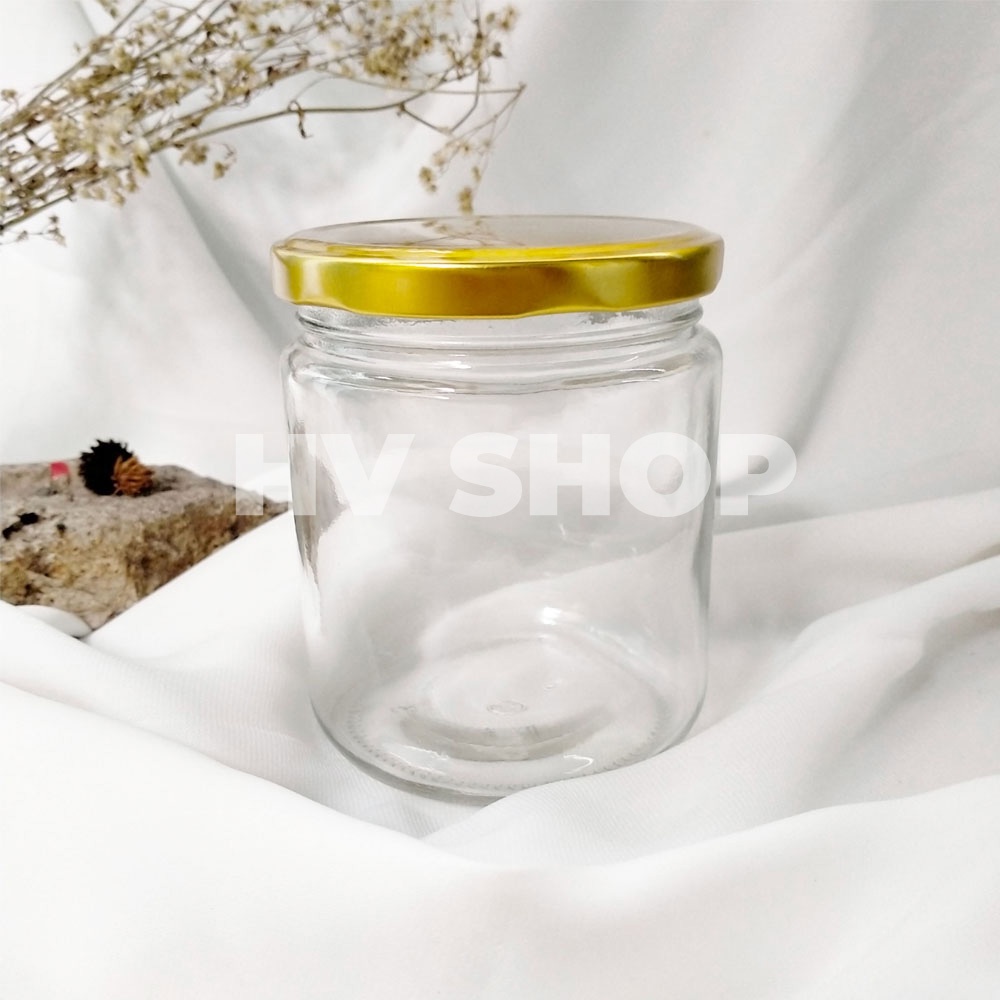 JAR KACA TIPE BULAT / ROUND GLASS JAR 450 ML