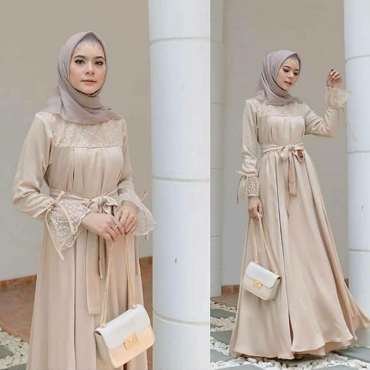 Price Of Baju Gamis Wanita Terbaru Model Pesta Kekinian Maxmara Polos Ld100 2020 Size L Syar I Shopee Indonesia