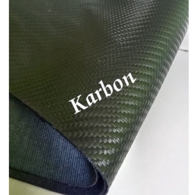 Kulit Jok Motor Motif Karbon Polos - Bahan Jok Motor Serat Karbon