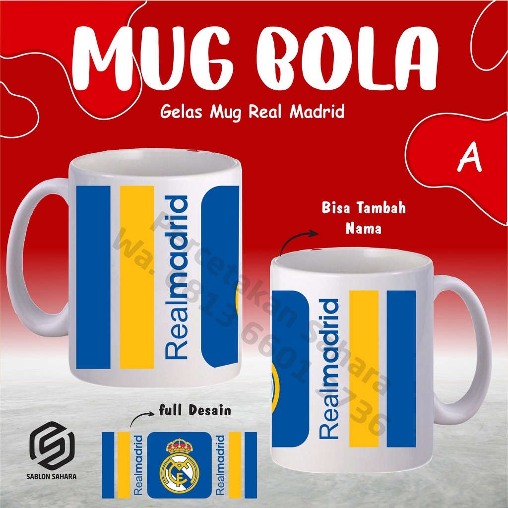 MUG BOLA / MUG LOGO BOLA / MUG HADIAH / MUG CUSTOM / MUG ULANG TAHUN