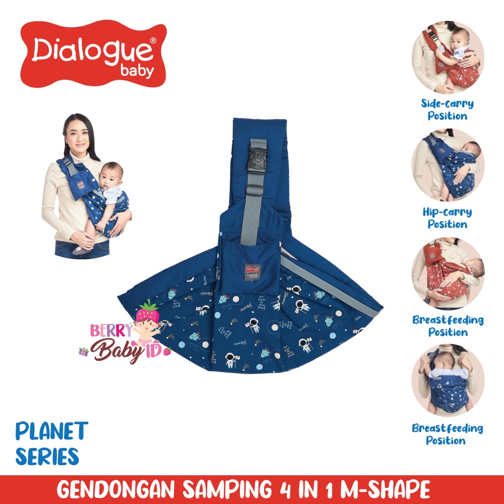 Dialogue Baby Gendongan Samping Bayi M Shape 4-in-1 Planet Series Berry Mart