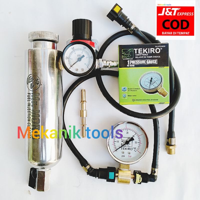 SEPAKET Tabung Infus Injector Mobil motor Pressure gauge mobil