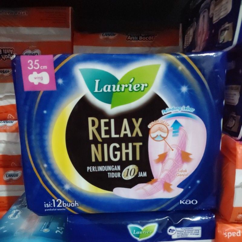 Laurier Relax Night Wing 35cm 12pads