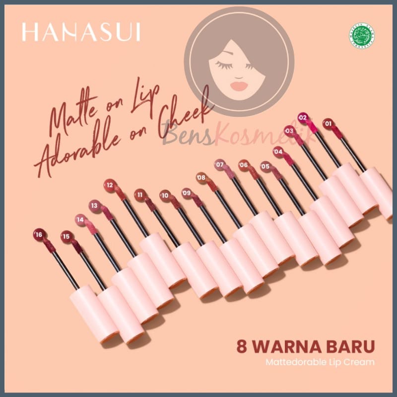 HANASUI LIP CREAM MATTEDORABLE - LIP CREAM VELVET MATTE HANASUI LIP BOBA