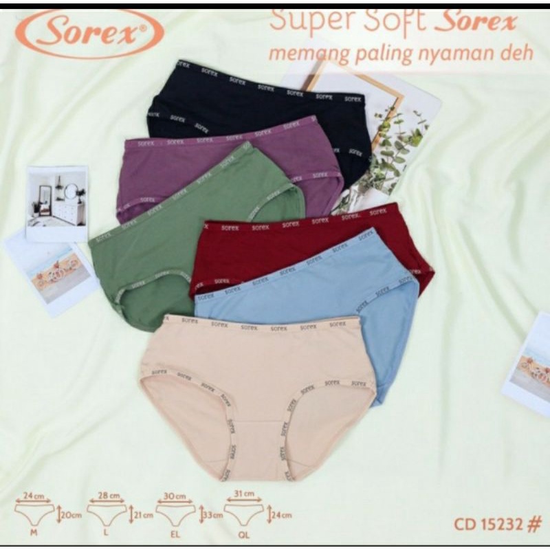 Celana Dalam Sorex 15232 polos karet kecil