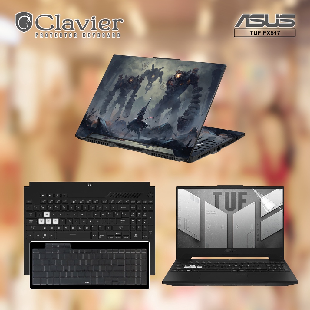 Cover Keyboard Screen Protector Garskin Laptop Anti Gores Asus TUF Dash F15 FX517 FX517Z FX517ZC FX5