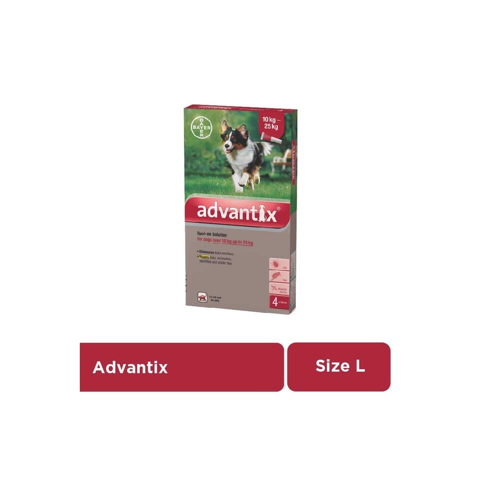 ADVANTIX Obat Tetes Kutu,Lalat &amp; Nyamuk | Obat Kutu Anjing Premium | Original Premium Bayer