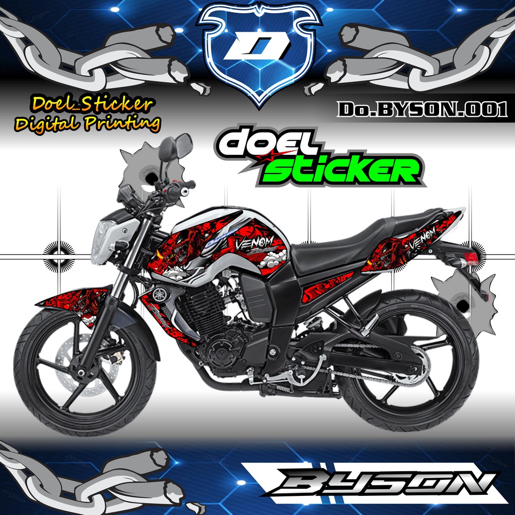 Striping Byson Karbu Variasi VENOM Sticker Stiker Skotlet Motor List Scotlite Body 01