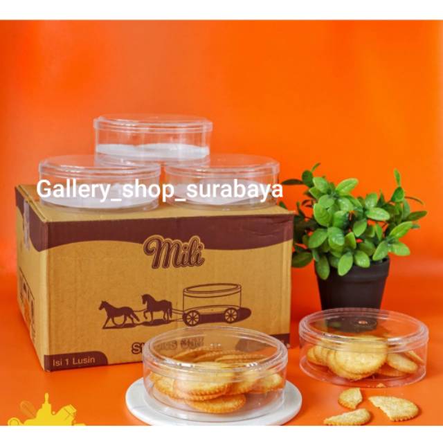 READY GOJEK TOPLES KUE KERING PLASTIK DESSERT BOX COKLAT PERSEGI PANJANG 250gram Bulat setengah kilo