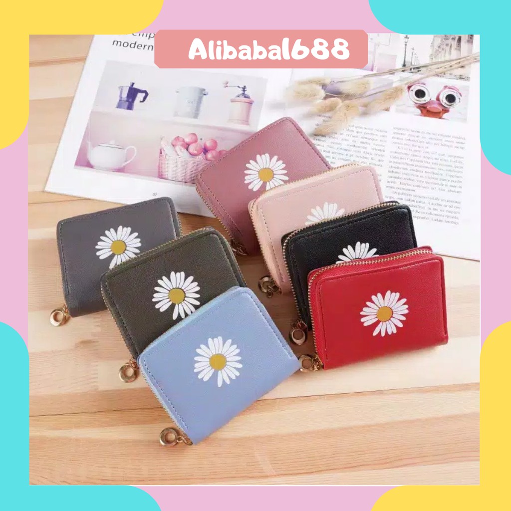 *ALIBABA1688*COD Dompet impor  Wanita AD8001 Dompet Wanita Koin/kartu Dompet Wanita Mini Motif Bunga