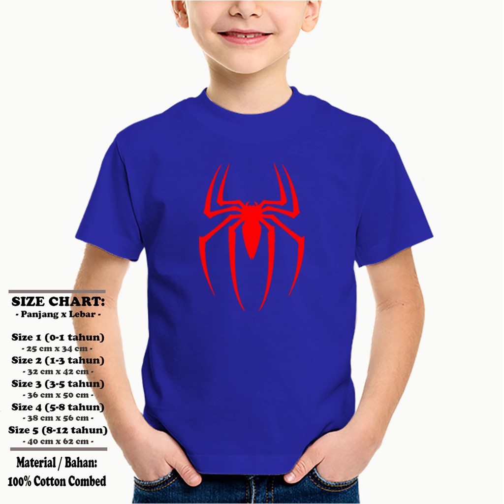 Baju Anak [KODE:CUTTING] Superhero SPIDERMAN LOGO Pakaian Kaos Shirt Anak Cowo