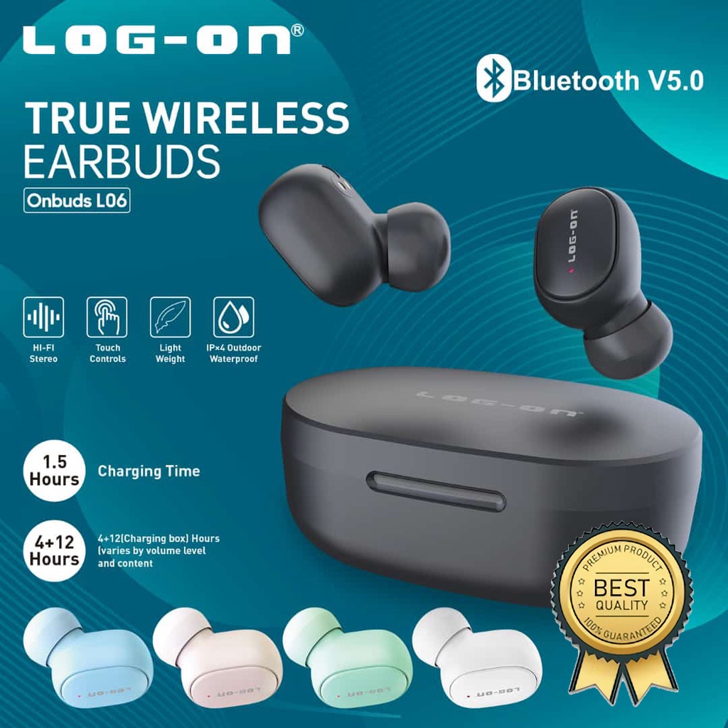 HANDSFREE TWS BLUETOOTH LOGON LO-L06 ONBUDS QUALITY PREMIUM