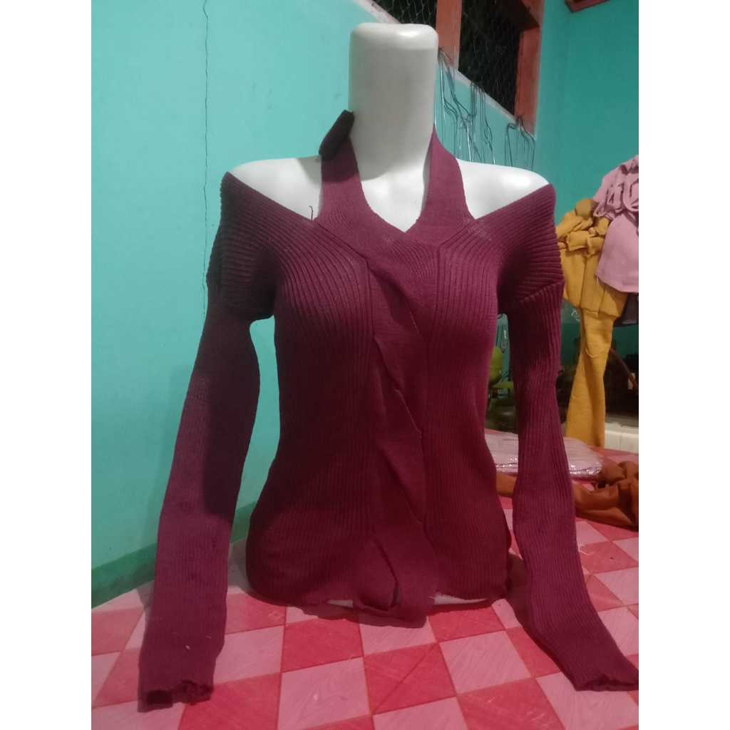 Vilia Rajut BLOUSE TALI kepang