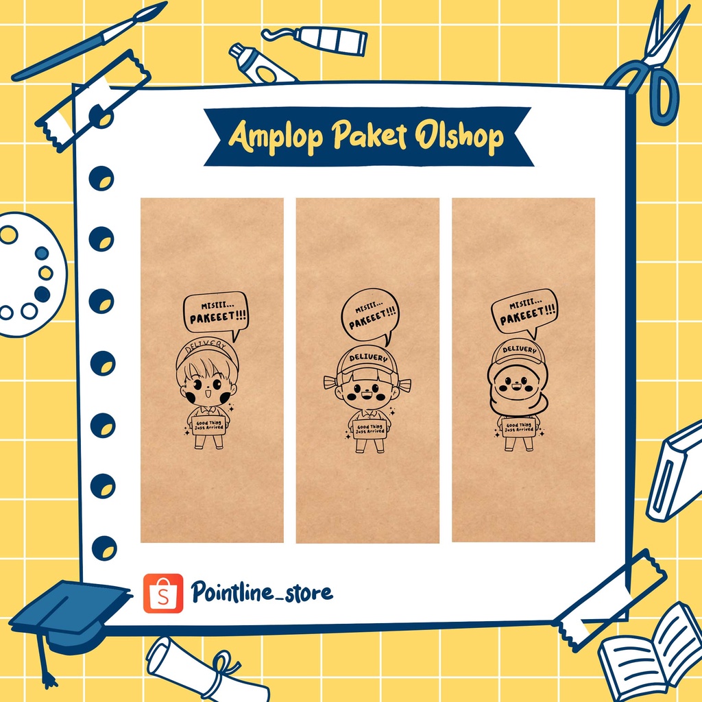 

Amplop Olshop - Kabiet Coklat - Paket Olshop