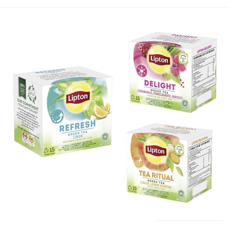 Jual Lipton Refresh Green Tea &amp; Lemon | Lipton Delight Green Tea ...