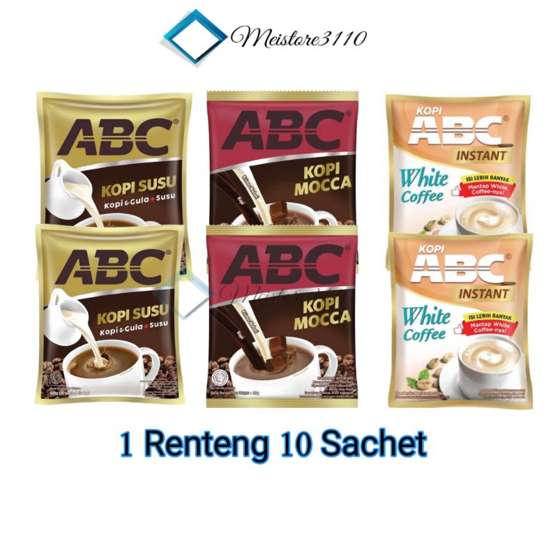 

Kopi ABC SUSU MOCCA INSTAN Varian Renteng 10 Sachet