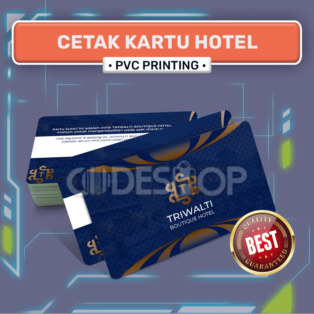 Cetak Kartu Hotel Blangko Card Preprinted PVC