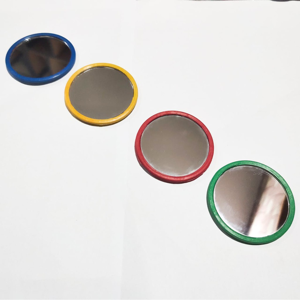 Cuancuy - Kaca Bulat Cermin Bulat Kecil Makeup Travell Cermin Saku Makeup Warna Mini Dandan Termurah-5