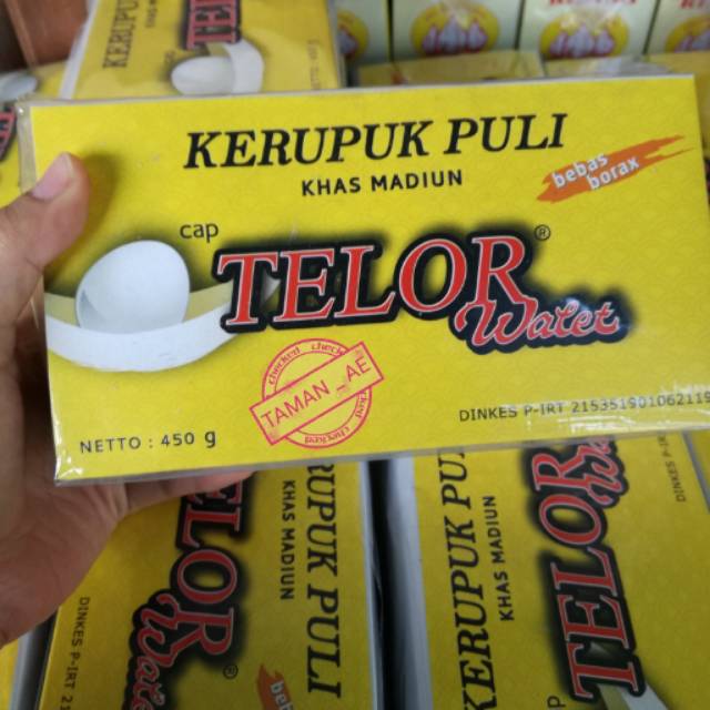 KERUPUK PULI Atau LEMPENG Khas MADIUN cap TELOR WALET