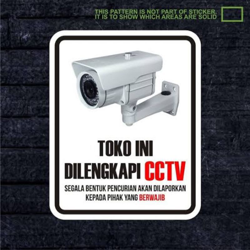 

Stiker cctv toko stiker dilengkapi cctv stiker cctv sign UK 15×20 cm