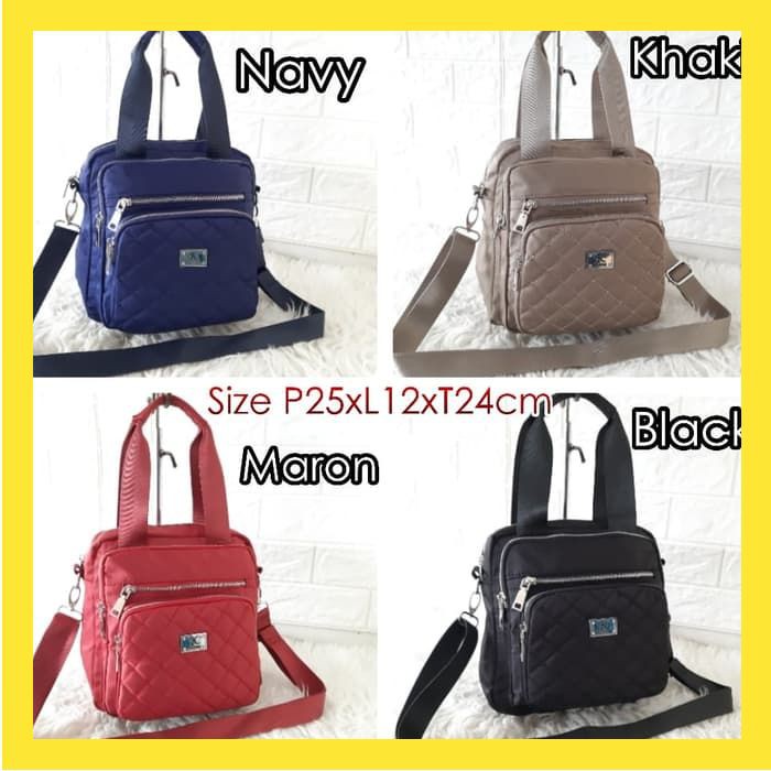 TAS WANITA IMPORT TERBARU KLUM BORDIR 3IN1 PUNDAK SELEMPANG RANSEL HIGH QUALITY FS112