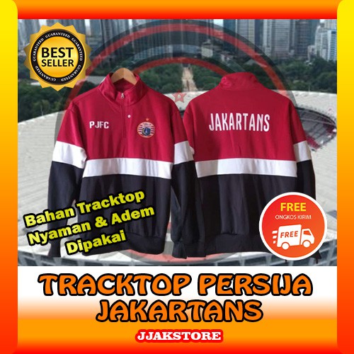 Jaket Persija Jakmania Tracktop Persija Merah Jakarta Jaket Fleece Hoodie Casual Jakartans
