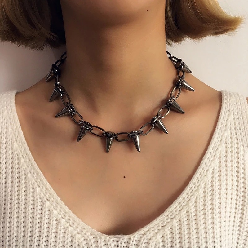 Kalung Choker Gaya Punk Gothic Korea Harajuku Rock Untuk Pria Dan Wanita