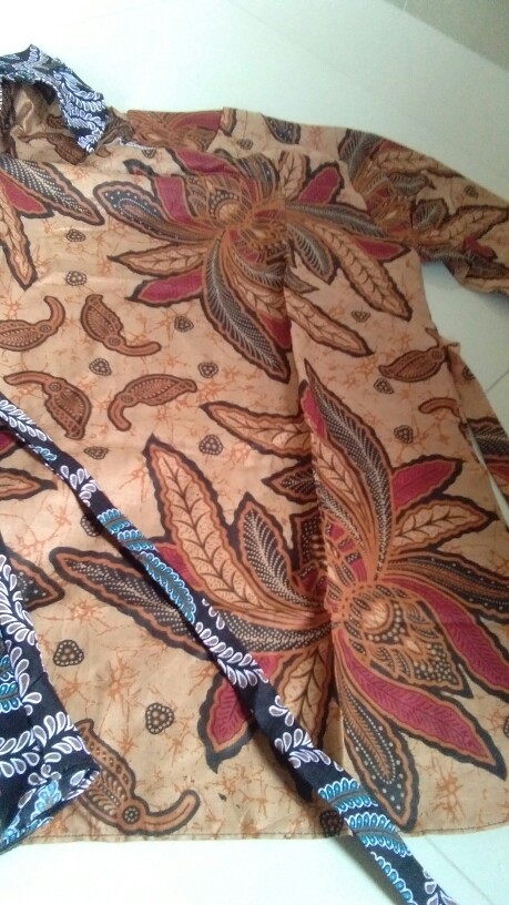 M-l-xl-xxl Batik Tunik Wanita Asj Sa Hrb026 Kenongo Pekalongan Sogan Tulis