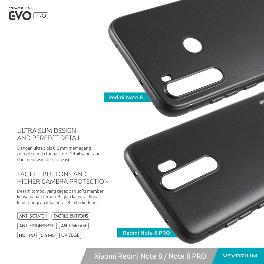VEVORIUM EVO PRO Xiaomi Redmi Note 8 Pro Note 8 Biasa Soft Case Softcase