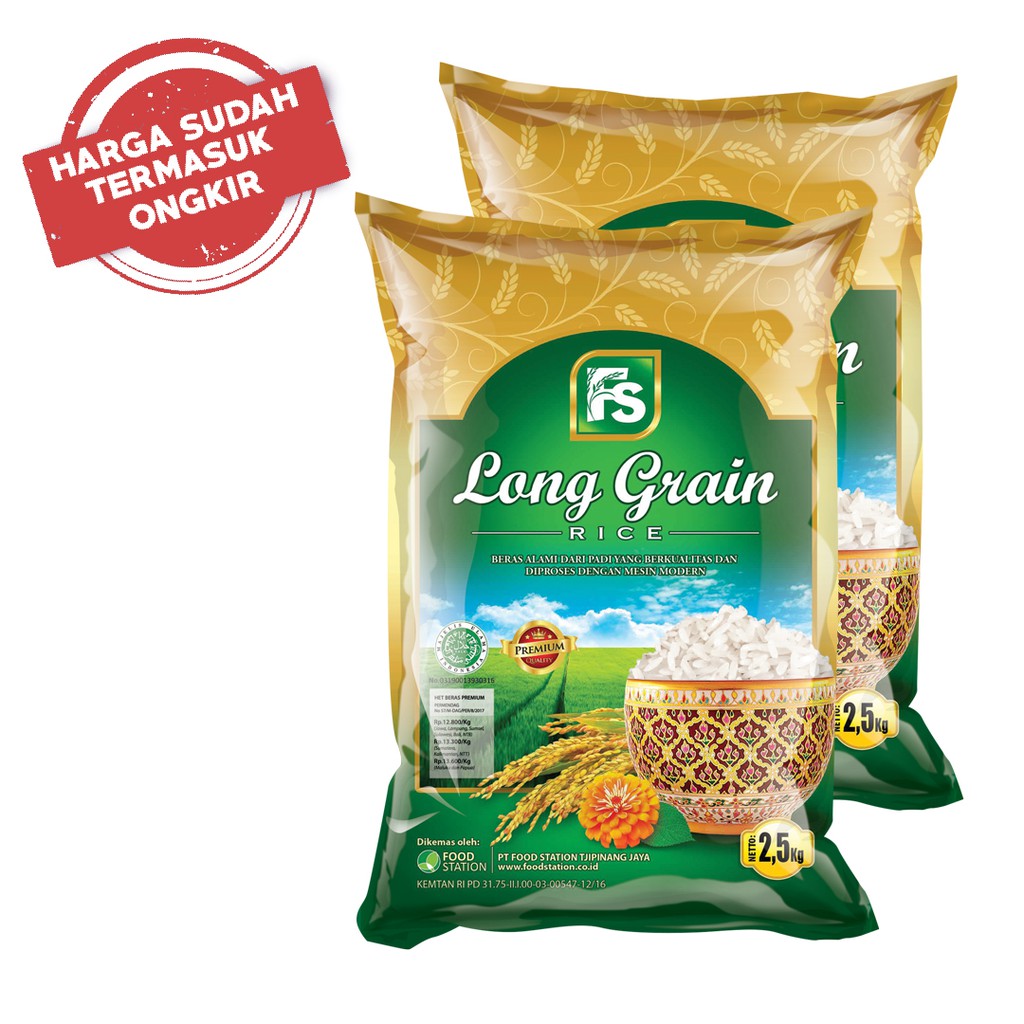 Beras Fs Long Grain Green 5kg Harga Ongkir Indonesia