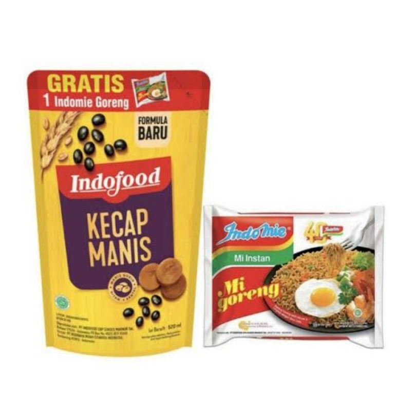 Kecap Indofood 520 ml (free Indomie goreng)